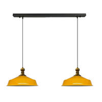 PENDELLEUCHTE Asletl 2 Flammig 40/36 cm - Weiß Hochglanz/Gelb, Metall (40/36cm) - Bamyum