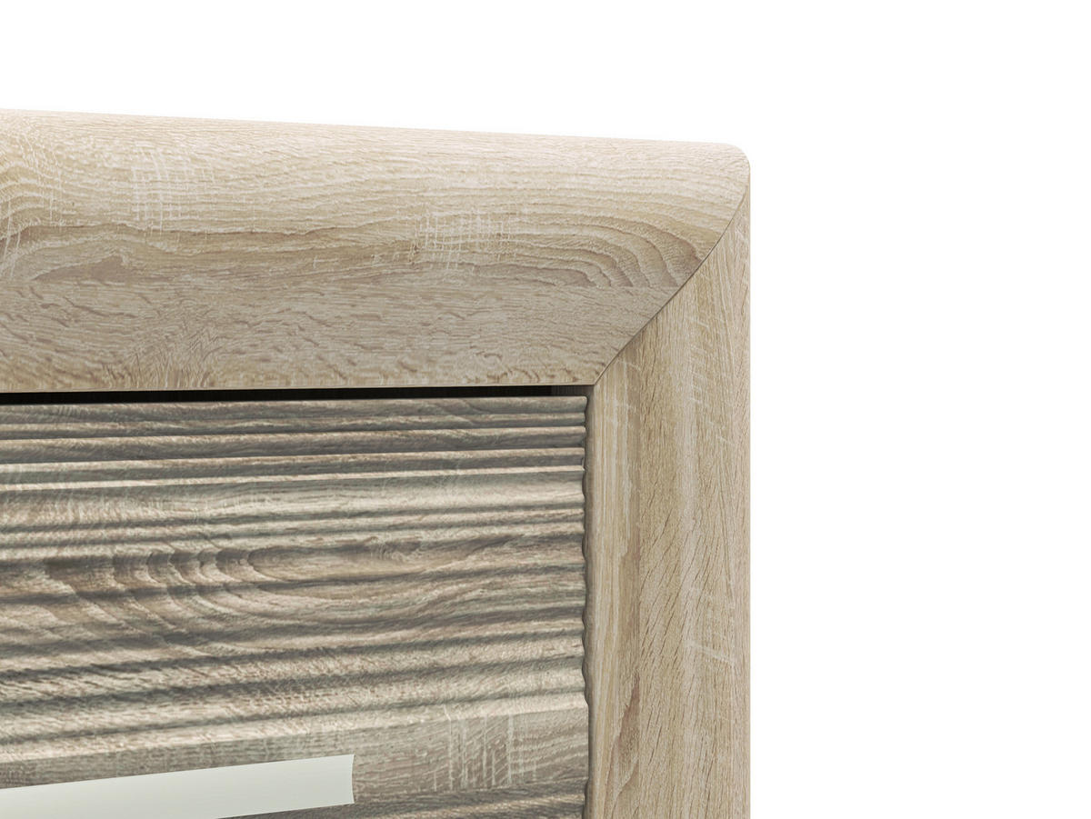 SIDEBOARD Castel Sonoma Eiche hell / Sonoma Eiche Trüffel 165 / 43 / 94cm - Multicolor/Braun, Holz/Holzwerkstoff (165/94/43cm) - Feldmann-Wohnen