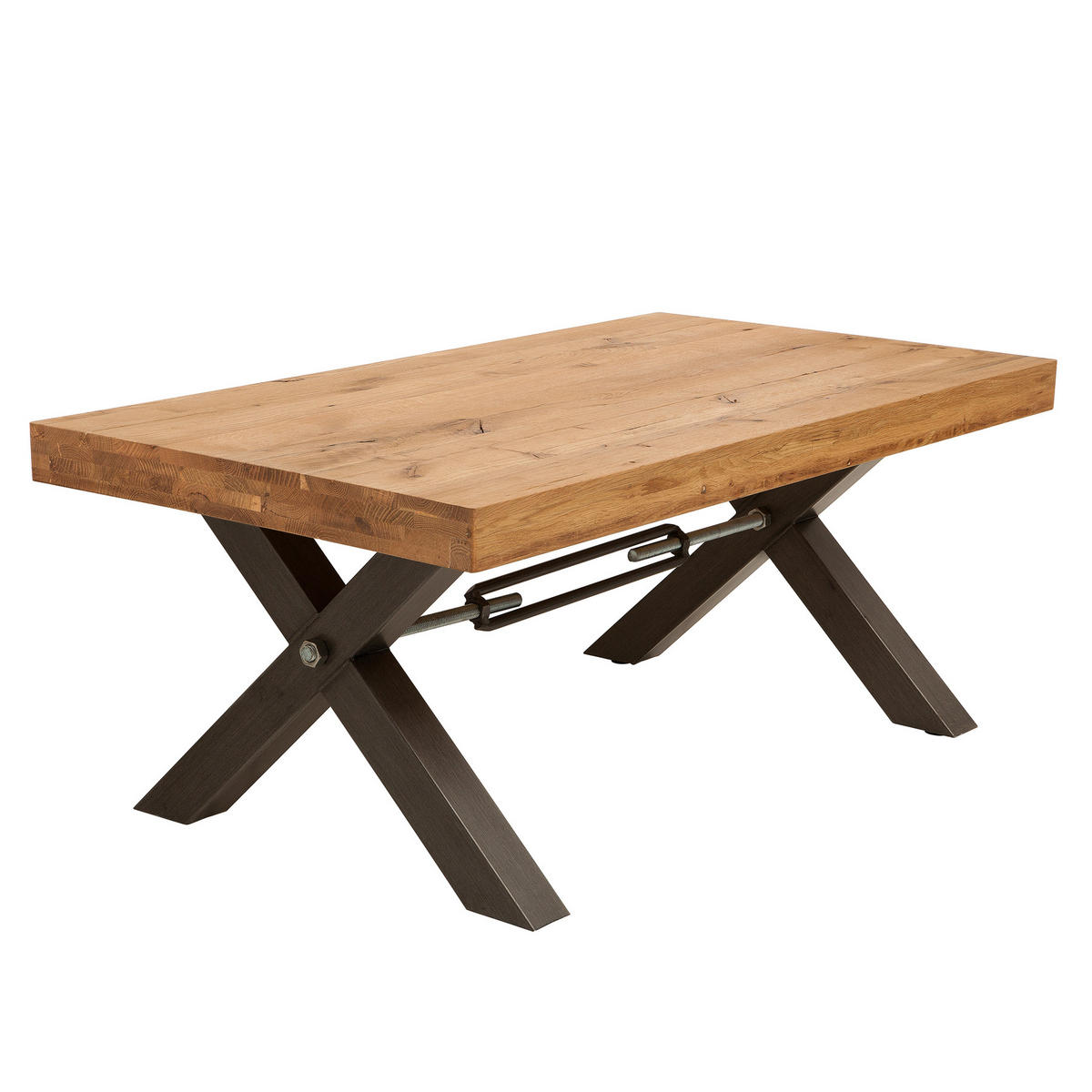 COUCHTISCH THOR Eiche Natur 110 cm - Braun, Holz/Metall (60/110/45cm) - riess-ambiente