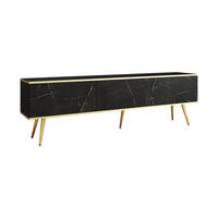 LOWBOARD – 175 cm – Oro – Schwarz – TV-GEN0308 - Schwarz, Holzwerkstoff (175/30/32cm) - hi-markt