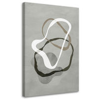 WANDBILD abstrakte graue boho linien - Grau, Textil (40/60cm) - Feeby