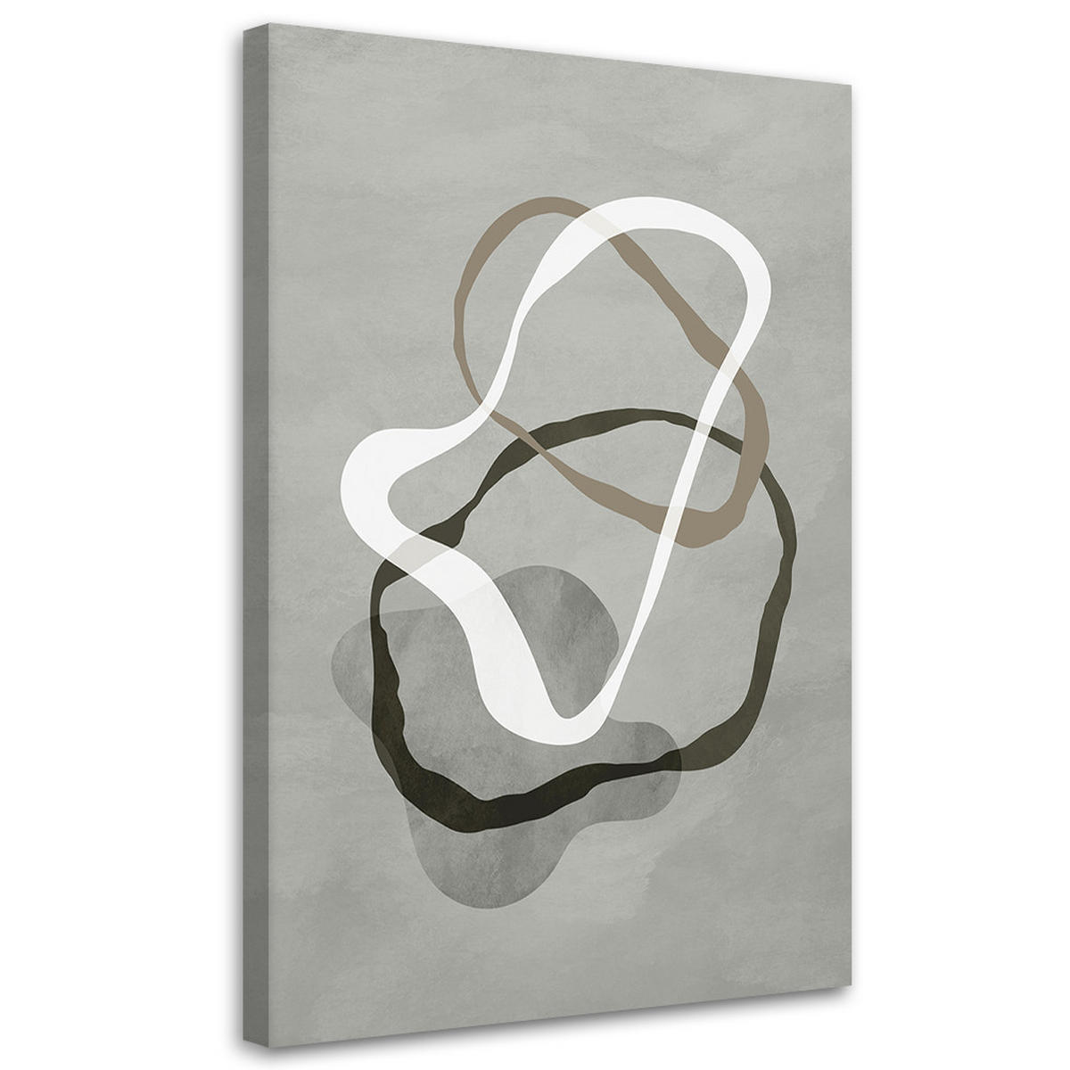 WANDBILD abstrakte graue boho linien - Grau, Textil (40/60cm) - Feeby