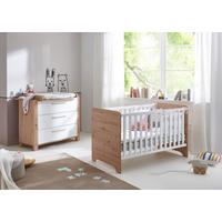 BABYZIMMER Set Marlon 2-tlg. - Eiche Artisan/Weiß, Holzwerkstoff (1/1/1cm) - arthur berndt