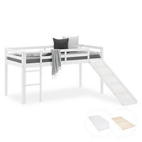 HOCHBETT 90/200 weiß mit Rutsche - Weiß, Holz - Homestyle4u