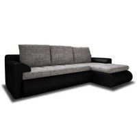 ECKSOFA Santi, Seite: Rechts - Schwarz/Grau, Holz/Textil (226/152cm) - Sofnet