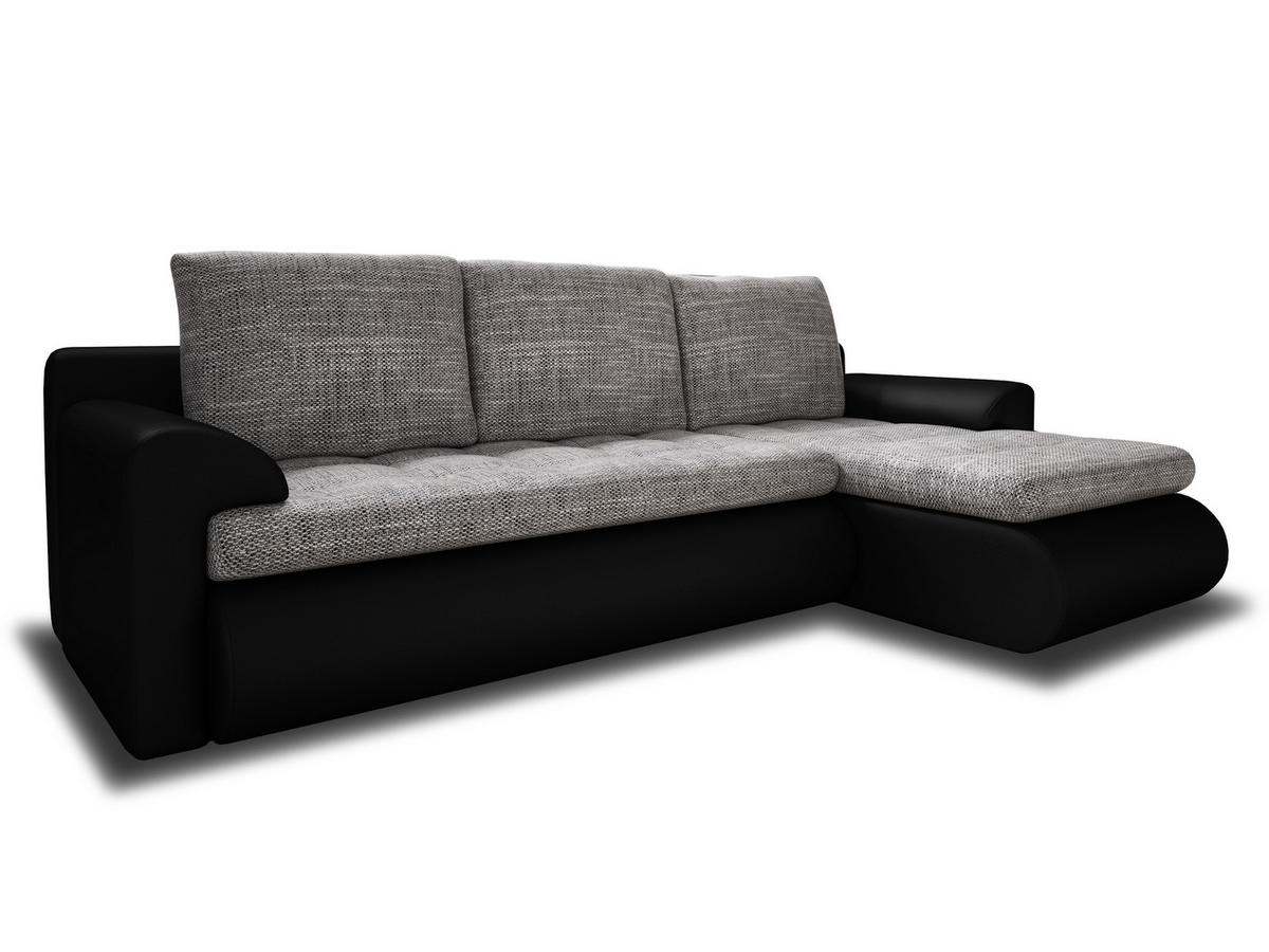 ECKSOFA Santi, Seite: Rechts - Schwarz/Grau, Holz/Textil (226/152cm) - Sofnet