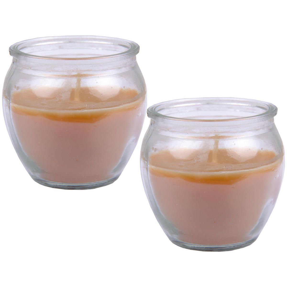 DUFTKERZEN Glas 10er-Pack Cookie-Cream - Braun, Glas (6/6cm)