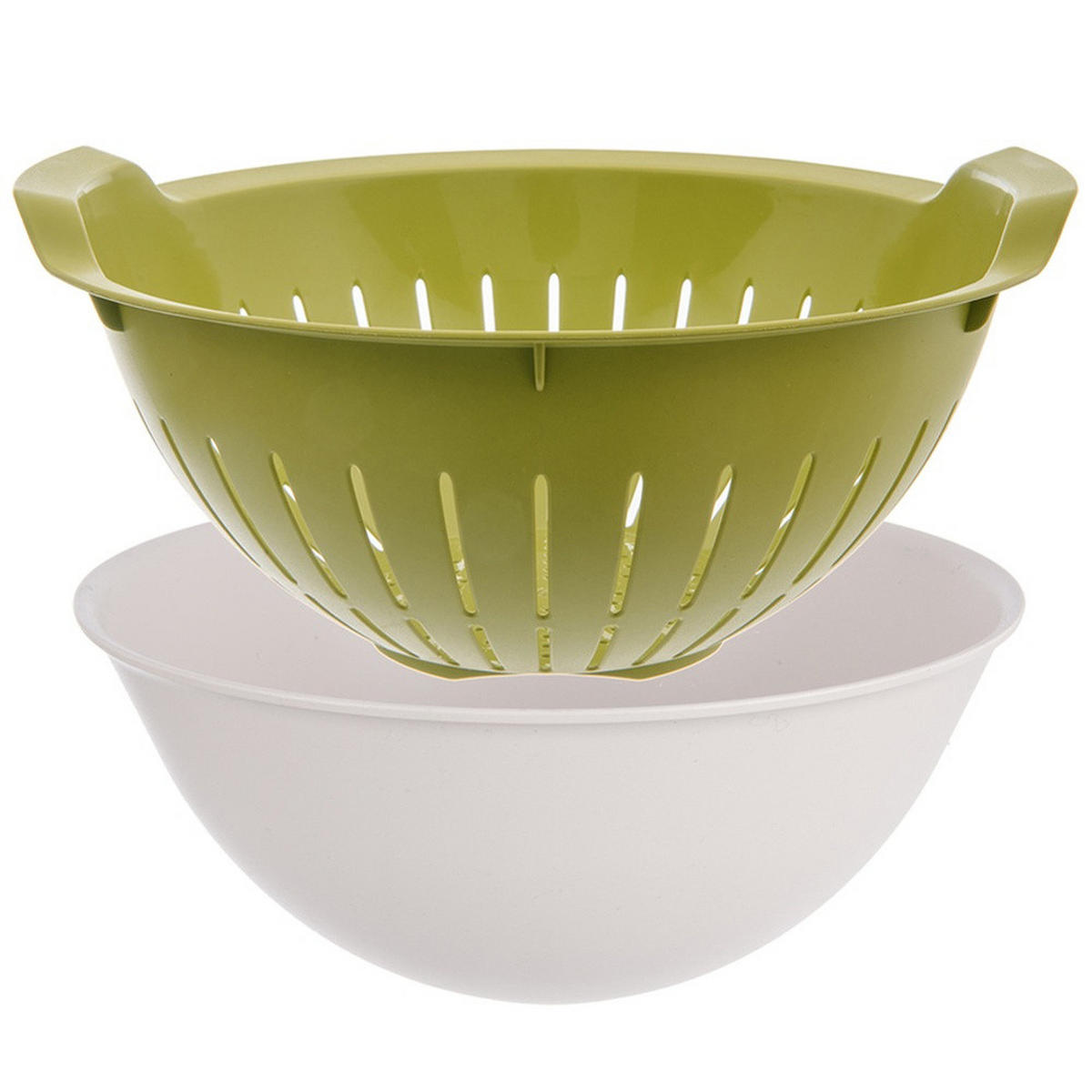 KÜCHENSIEB ELA Grün Weiß 3 l - Grün, Kunststoff (25cm) - Orion 