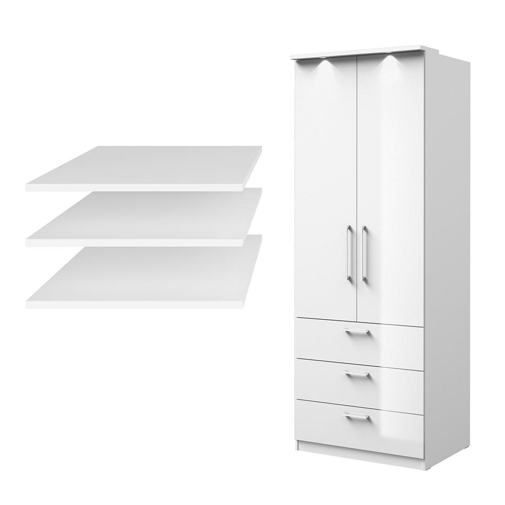 Lomado Kleiderschrank Weiß 80x217x63 cm