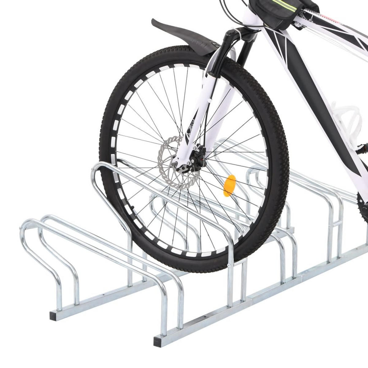 FAHRRADSTÄNDER Für 5 Fahrräder Freistehend Verzinkter Stahl - Silberfarben, Metall (41/42/134cm) - vidaXL