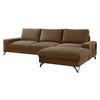 ECKSOFA Flavio, Seite: Rechts - L4+L2F+R1F - Schwarz/Braun, Holz/Textil (300/179cm) - MIRJAN24