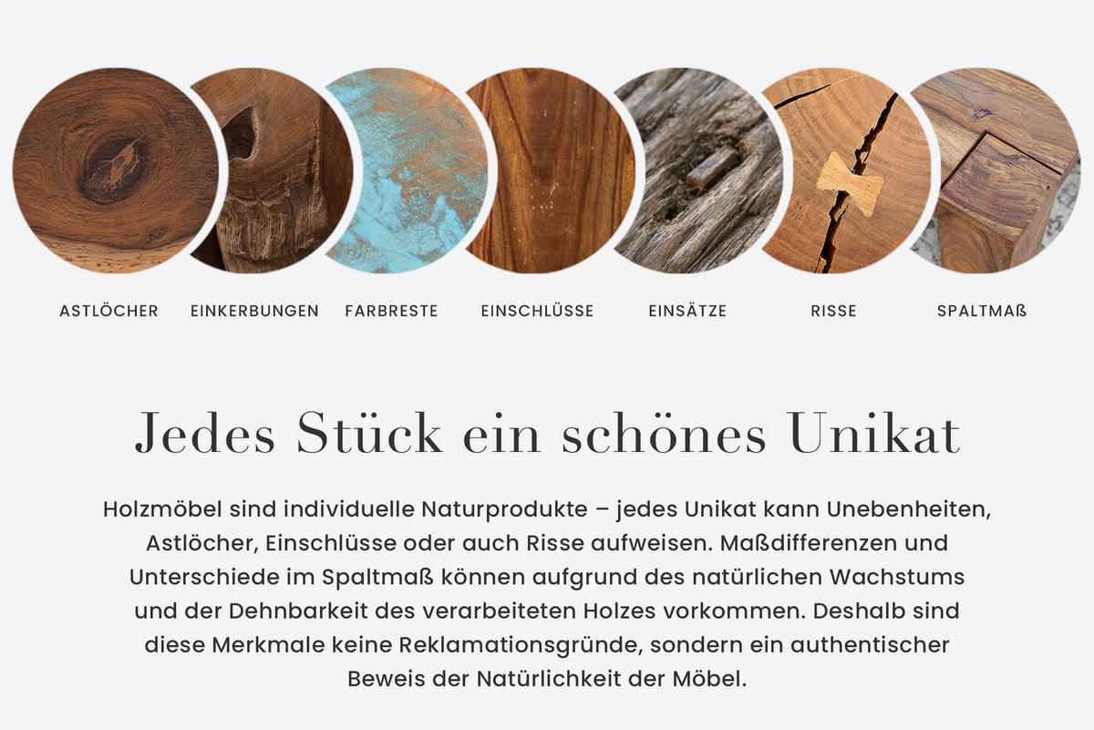 GARTENTISCH EMPIRE TEAK Teakholz Natur 120 cm - Braun, Holz (120/120/77cm) - riess-ambiente