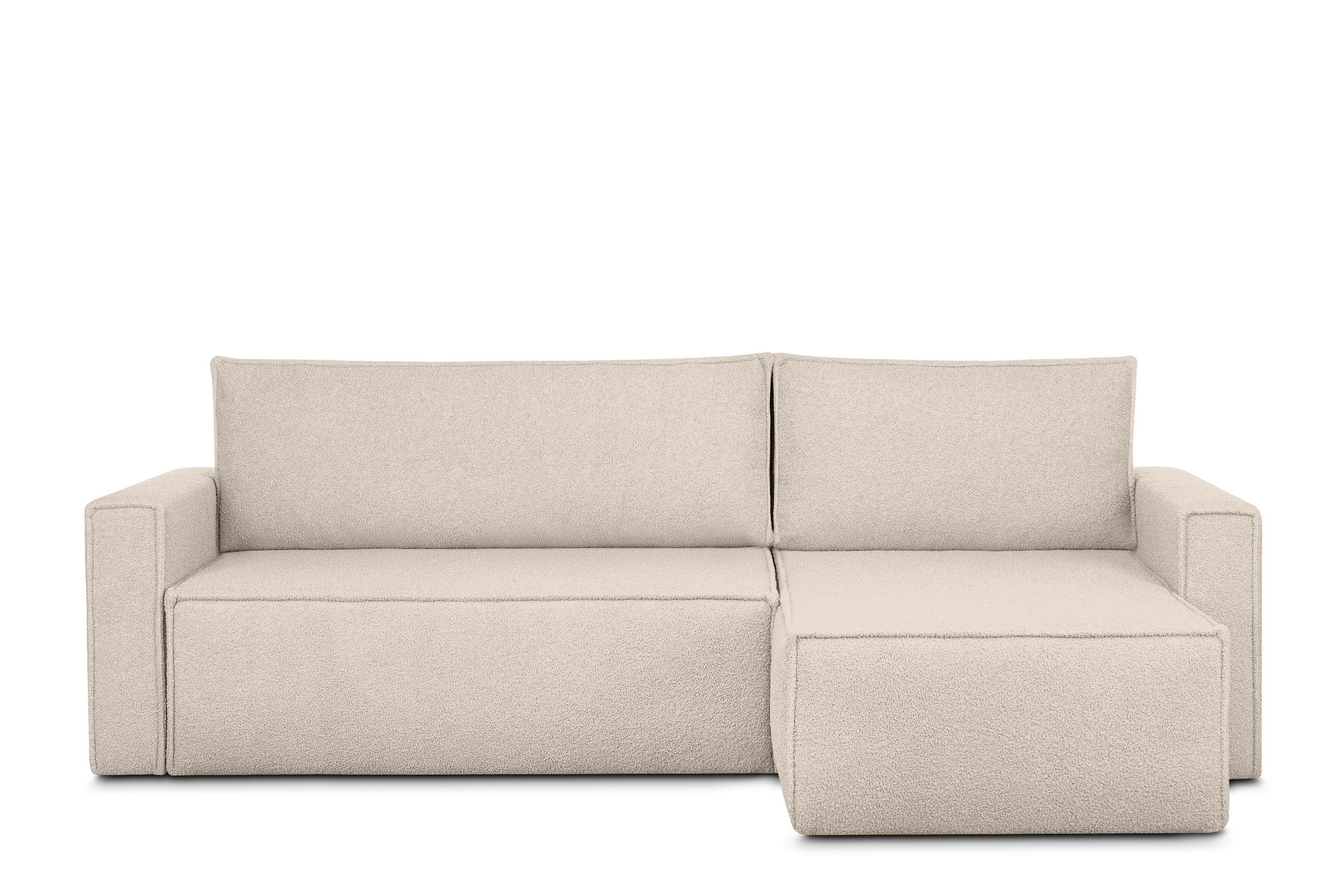ECKSOFA-LINKS/RECHTS NAPI II mit Schlaffunktion, elfenbein - Creme/Weiß, Textil (246/148cm) - KONSIMO®