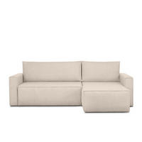 ECKSOFA-LINKS/RECHTS NAPI II mit Schlaffunktion, elfenbein - Creme/Weiß, Textil (246/148cm) - KONSIMO®
