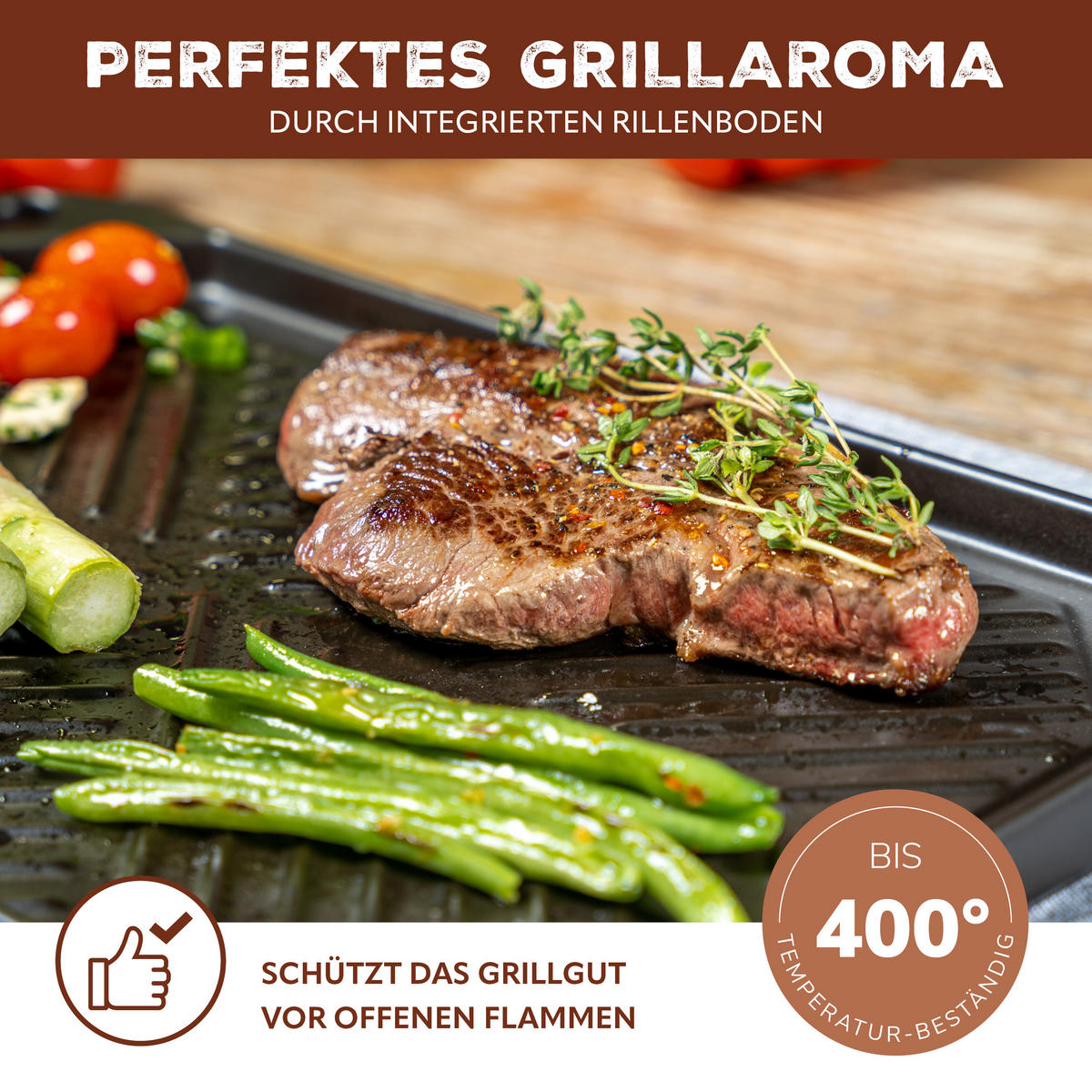 GRILLPFANNE, schwarz, Steingut - Schwarz, Keramik (40/2/23cm) - bremermann