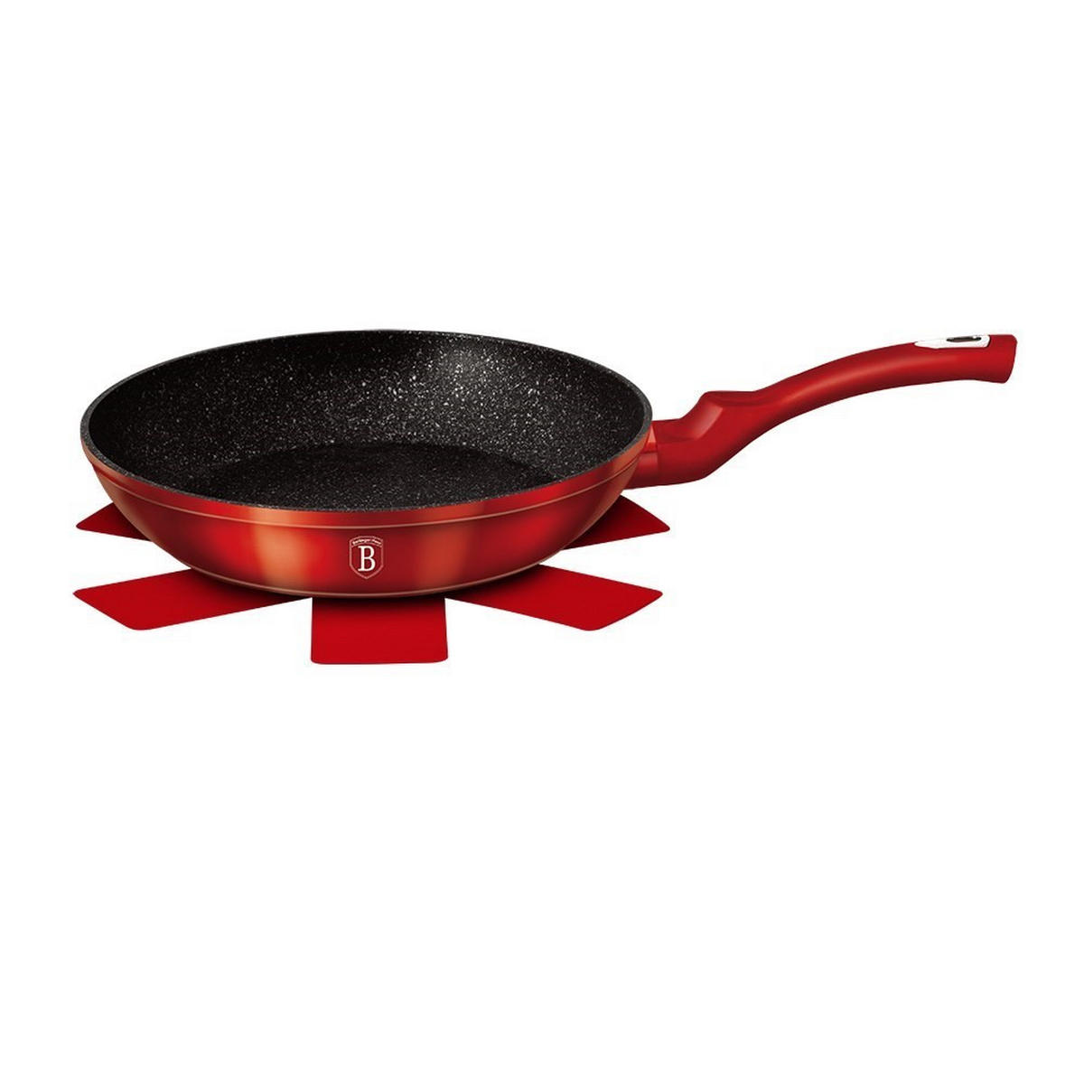 PFANNE Rot 30/30/6 cm BH1254N - Rot, Metall (30cm) - Berlinger Haus