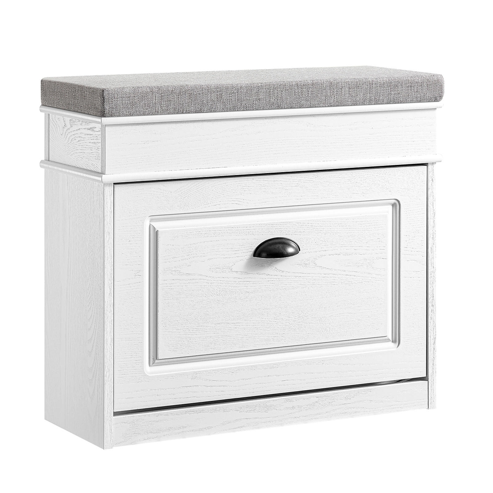 SCHUHBANK Weiß - Weiß, Holzwerkstoff (61/51/24cm) - SoBuy