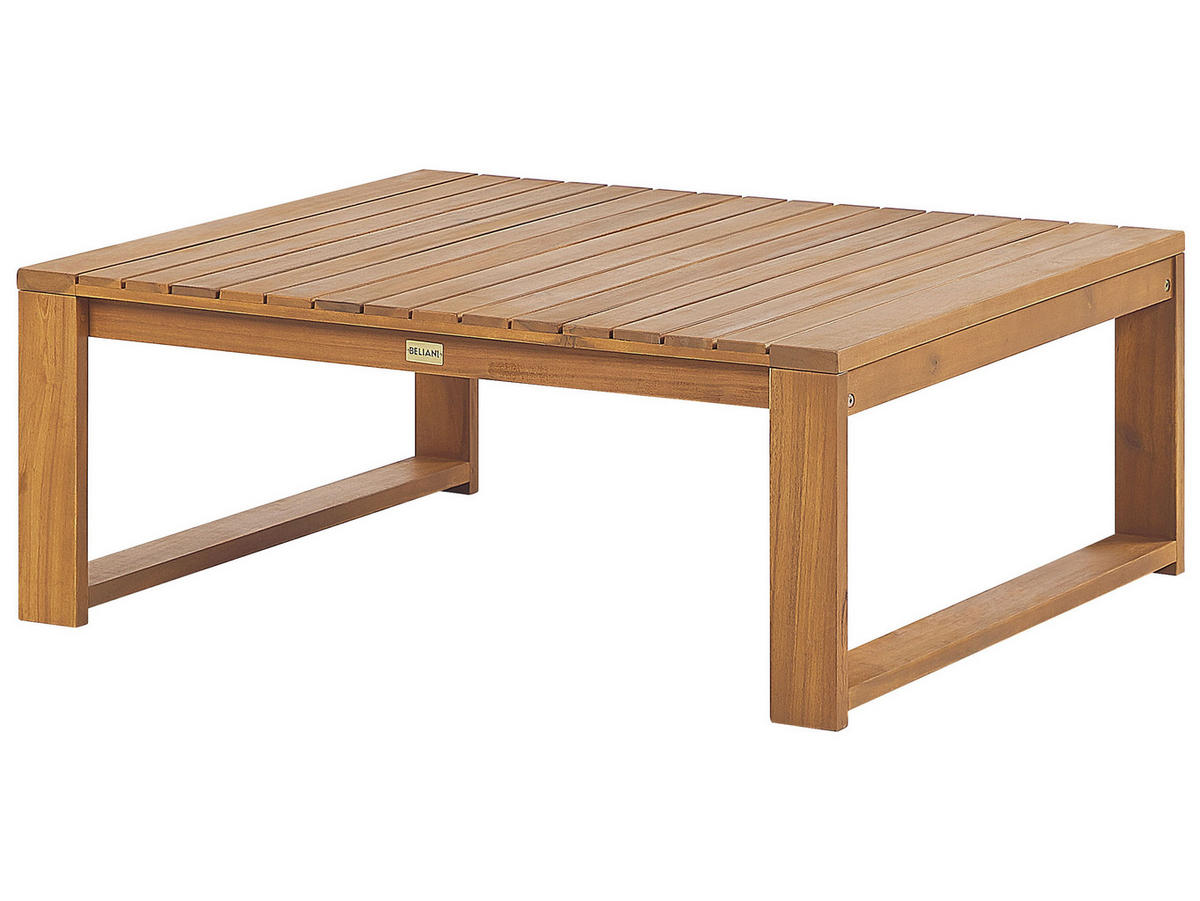 LOUNGE-SET 5-Sitzer zertifiziertes hellbraun modular Auflagen taupe Timor II - Taupe, Holz - Beliani