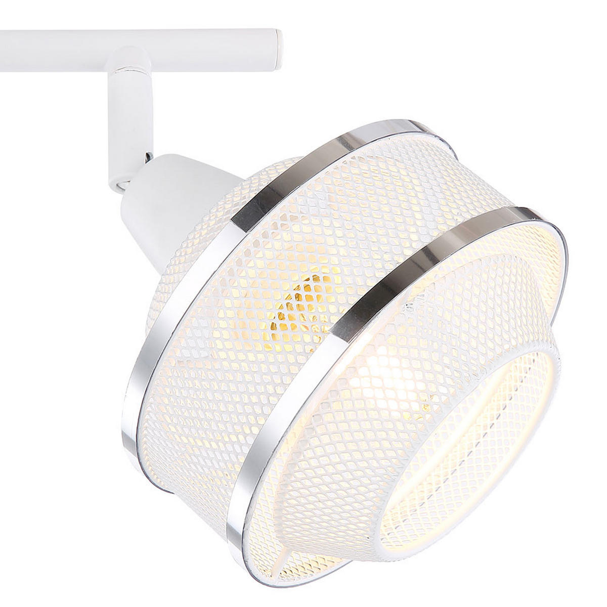 DECKENLEUCHTE Metall Gitter Weiß - Weiß, Metall (27.5/12/21.5cm)