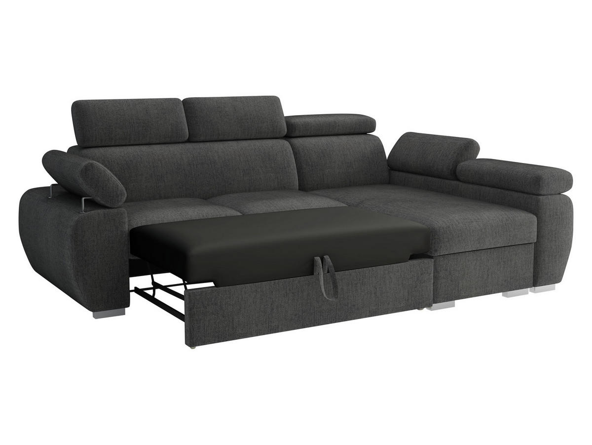 ECKSOFA Boston Mini, Seite: Links - LC+2R - Chromfarben/Greige, Holz/Textil (255/170cm) - MIRJAN24