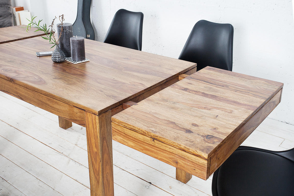 ESSTISCH PURE Sheesham Natur 200 cm - Braun, Holz (80/120/75cm) - riess-ambiente