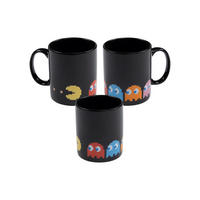 KAFFEEBECHER Pac-Man Schwarz 320 ml - Schwarz, Keramik (0.32L) - United Labels