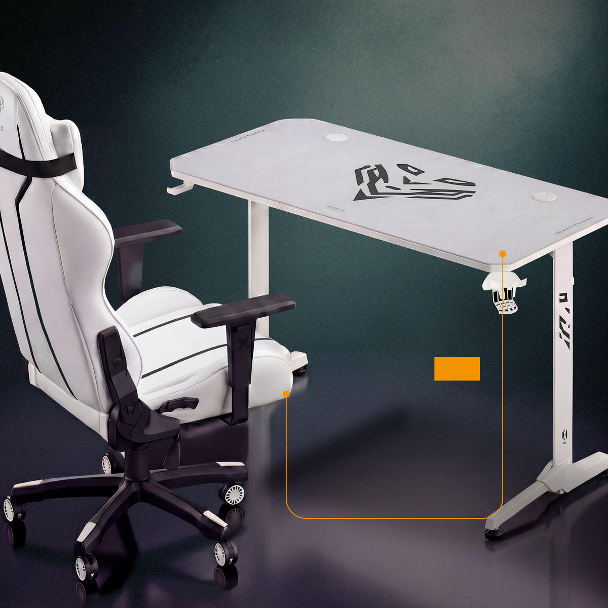 SCHREIBTISCH X-Mate - Weiß, Holzwerkstoff (60/140/75cm)