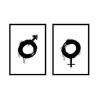 BILD mit Rahmen 2er Set 51x71 cm Schlafzimmerbilder - Weiß, Holz (51/71cm) - artissimo