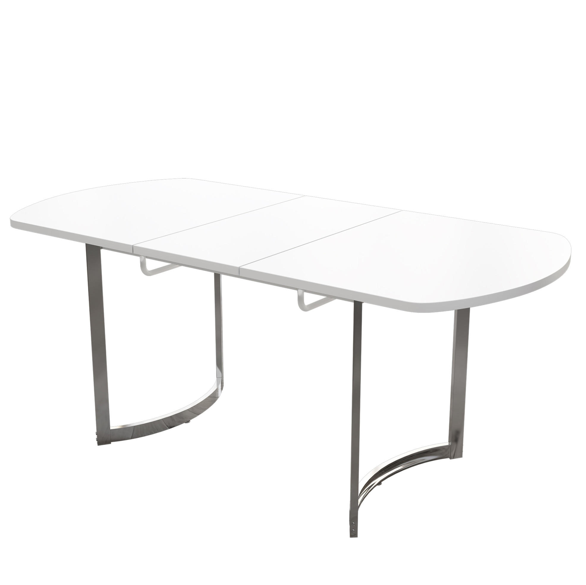 JEDÁLENSKÝ stôl 140/180 x 80 cm rozkladací s kovovými nohami, Biela - biela, kompozitné drevo (180/80/75.5cm) - Redom