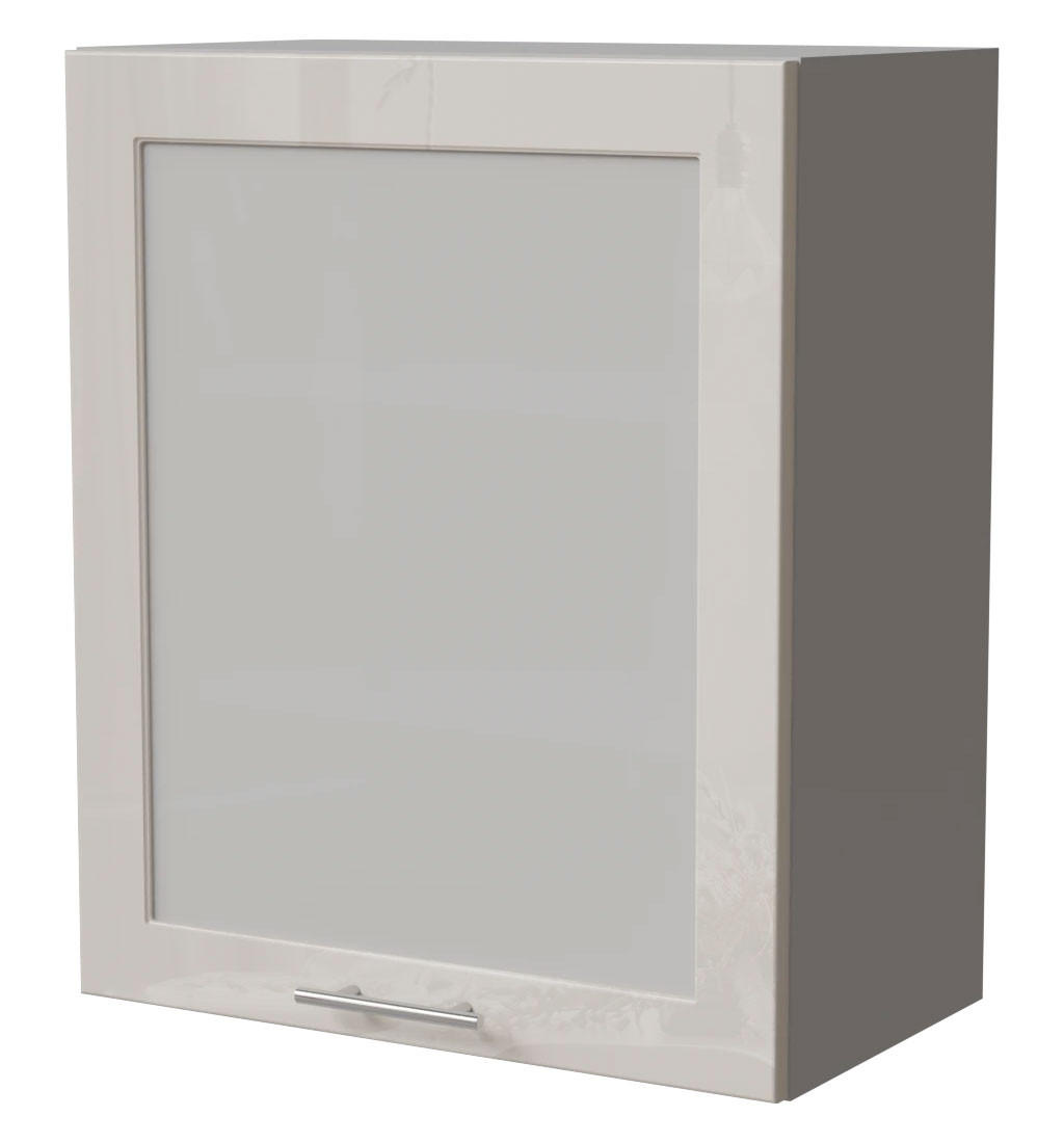 KÜCHENHÄNGESCHRANK Brerra W2S/60 Grau / RAL 9001 creme Hochglanz 60 / 32,5 / 72cm - Creme/Grau, Holz/Holzwerkstoff (60/72/32.5cm) - Feldmann-Wohnen