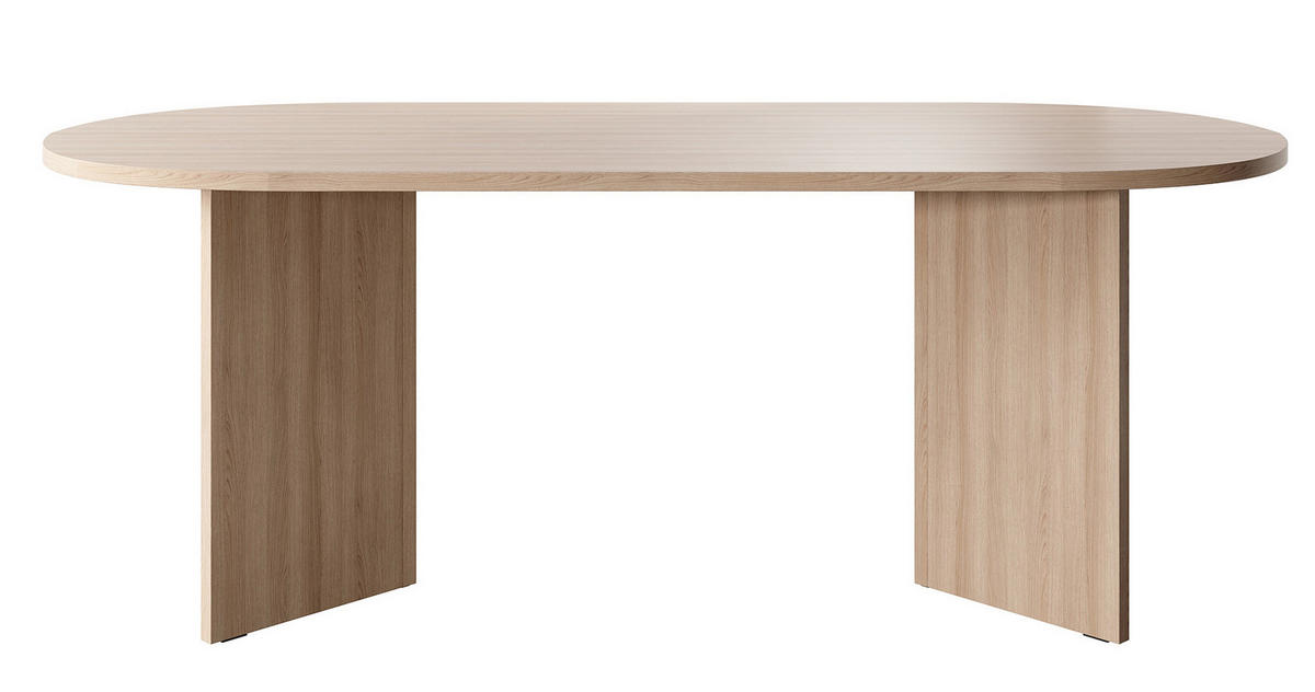 ESSTISCH Ovo Holzoptik Lindberg Eiche 204/90/75 cm - Eichefarben/Beige, Holzwerkstoff (204/90/75cm) - Selsey