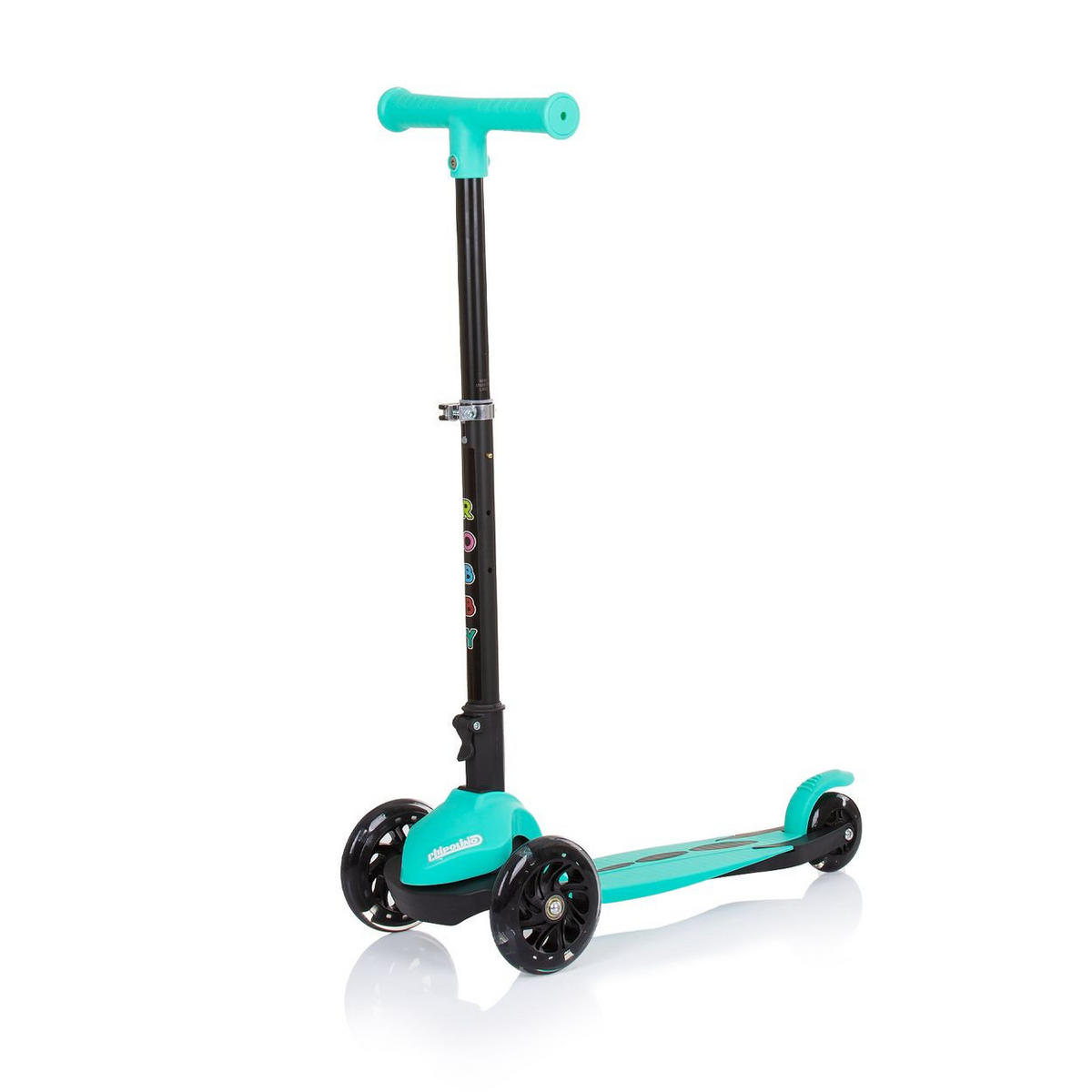 KINDERROLLER Robby türkis Lenker höhenverstellbar klappbar Bremse - Türkis, Metall (60/30/70cm) - Chipolino
