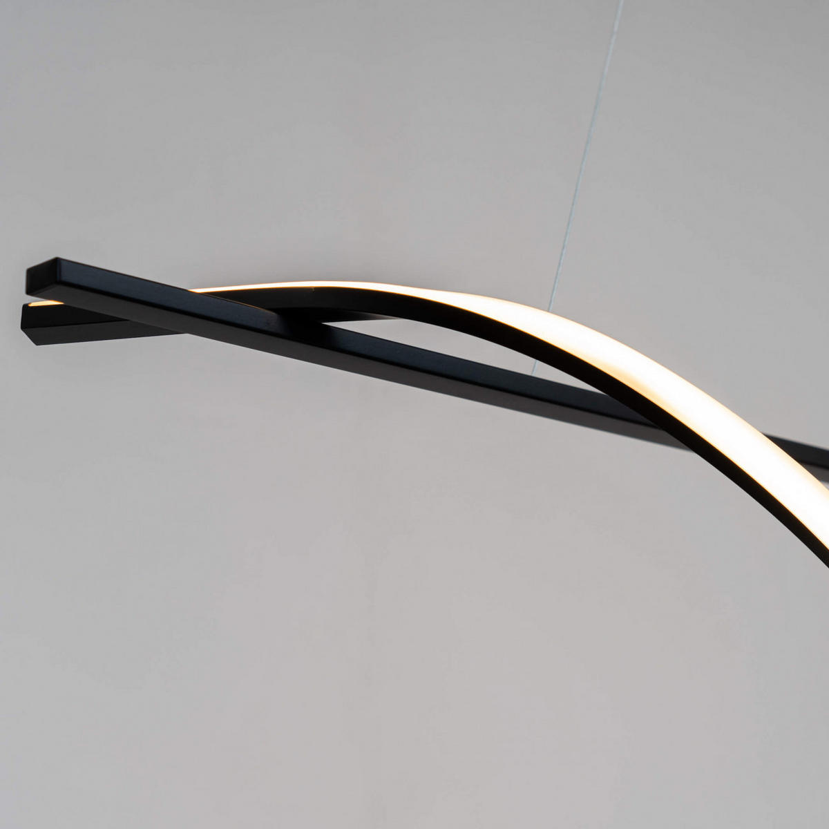 HÄNGELEUCHTE Hilda, Schwarz, 120cm - Schwarz, Metall (120/21/120cm) - KOSILUM