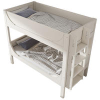 ETAGENBETT 90/200 cm Weiß, trennbar mit flexibel montierbarer Leiter - Weiß, Holzwerkstoff (90/200cm) - Flora Grace