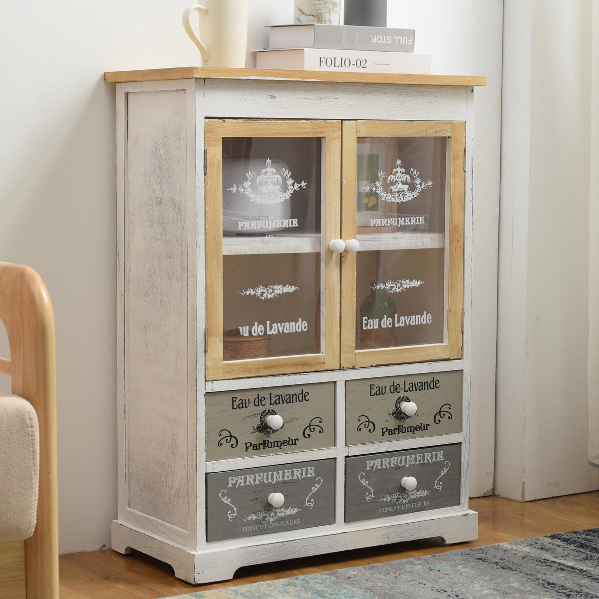 VITRINE Weiß 30/30/81 cm - Weiß, Holzwerkstoff (30/81/30cm) - Mobili Rebecca