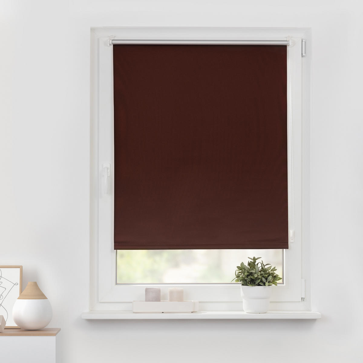 THERMO-ROLLO KLEMMFIX, OHNE BOHREN, VERDUNKELUNG - Braun, Kunststoff (40/150cm) - Lichtblick Original