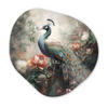 WANDBILD Pfau - Pfauenfedern - Vogel - Dschungel - Blumen 60x60 cm - Smaragdgrün, Kunststoff (60/60cm) - MuchoWow