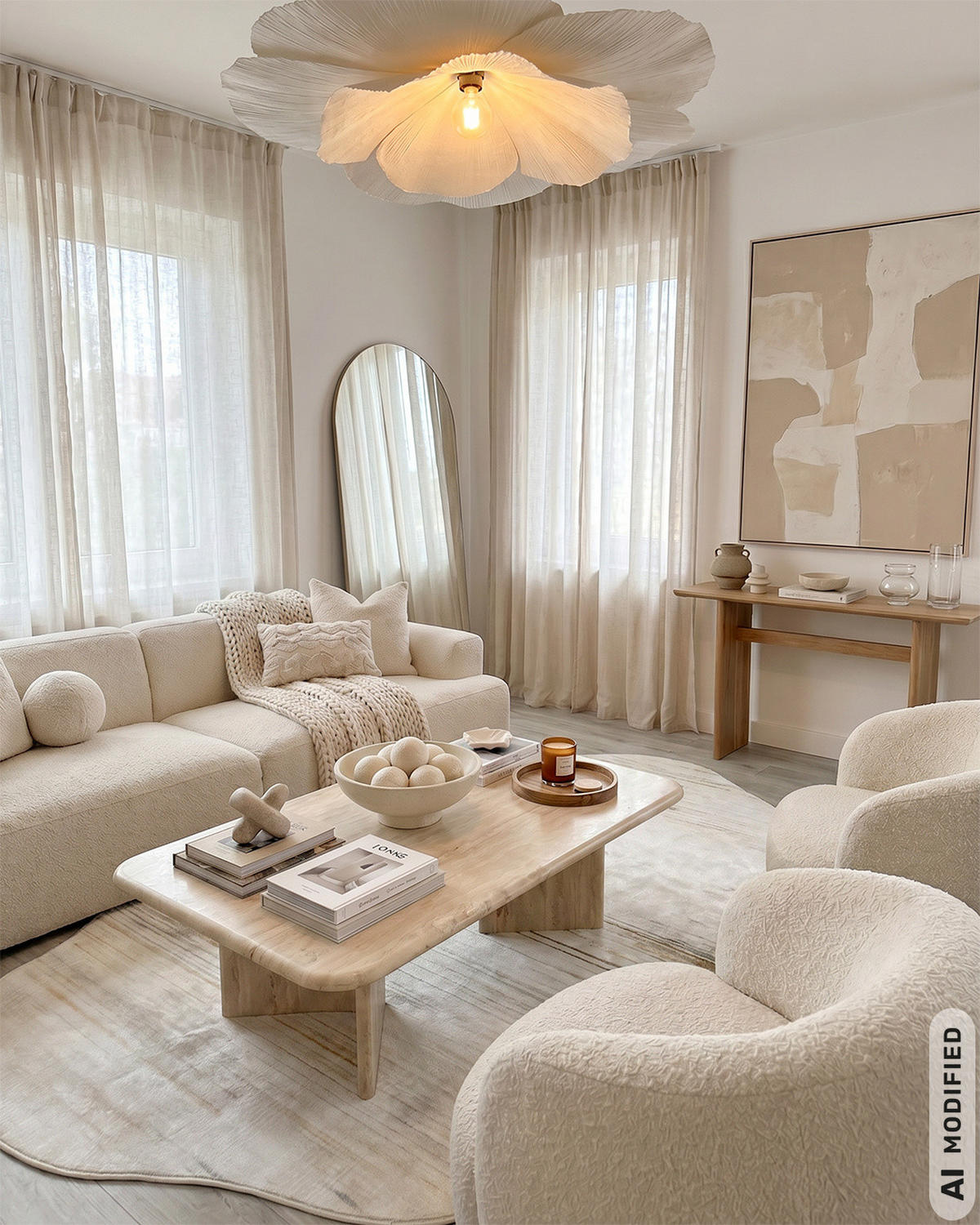 TEPPICH Arona Grave Mazovia Unregelmäßige Form 120x160cm Beige Braun Abstrakt Kurzflor - Braun, Textil (120/160cm) - Mazovia