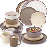 KOMBISERVICE BOMBAY ERDFARBEN - 16 teilig aus Steingut - Multicolor/Braun, Stein (50/30/80cm) - Sänger