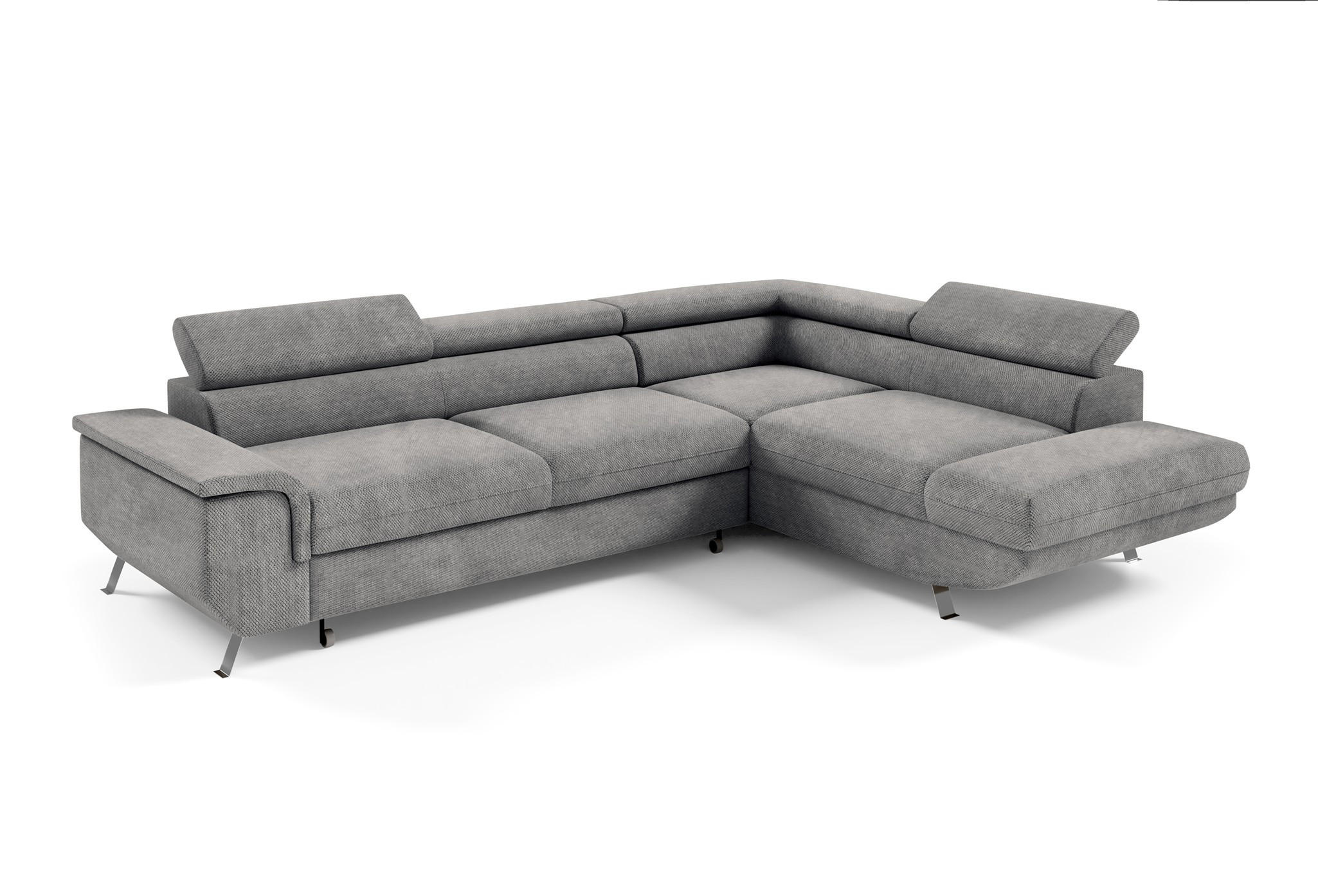 ECKSOFA Plato Mit Schlaffunktion - Dunkelgrau, Holzwerkstoff/Textil (202/268cm) - Fun Möbel