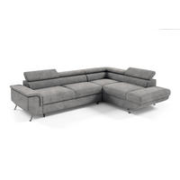 ECKSOFA Plato Mit Schlaffunktion - Dunkelgrau, Holzwerkstoff/Textil (202/268cm) - Fun Möbel