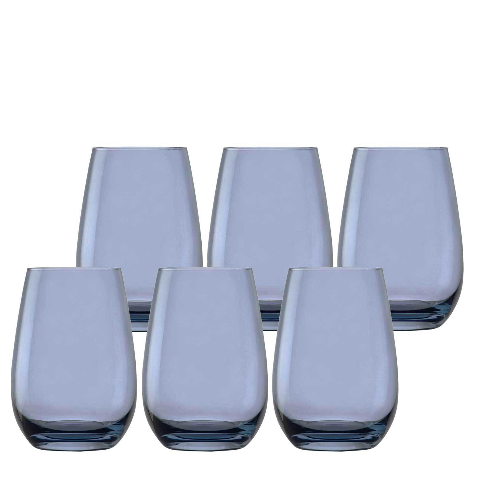 BECHER Elements Blaugrau 465 ml 6er Set - Blaugrau, Glas (0.465L) - Stölzle Lausitz