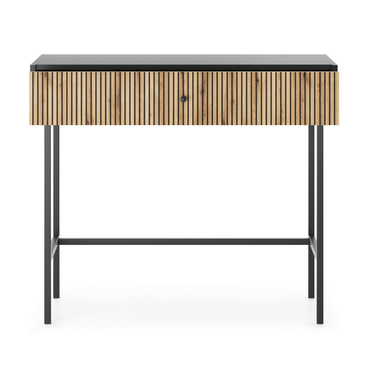 SCHMINKTISCH Divenos Schwarz / Holzoptik Eiche 93 cm - Eichefarben/Schwarz, Holzwerkstoff/Metall (39/93.2/79cm) - Selsey