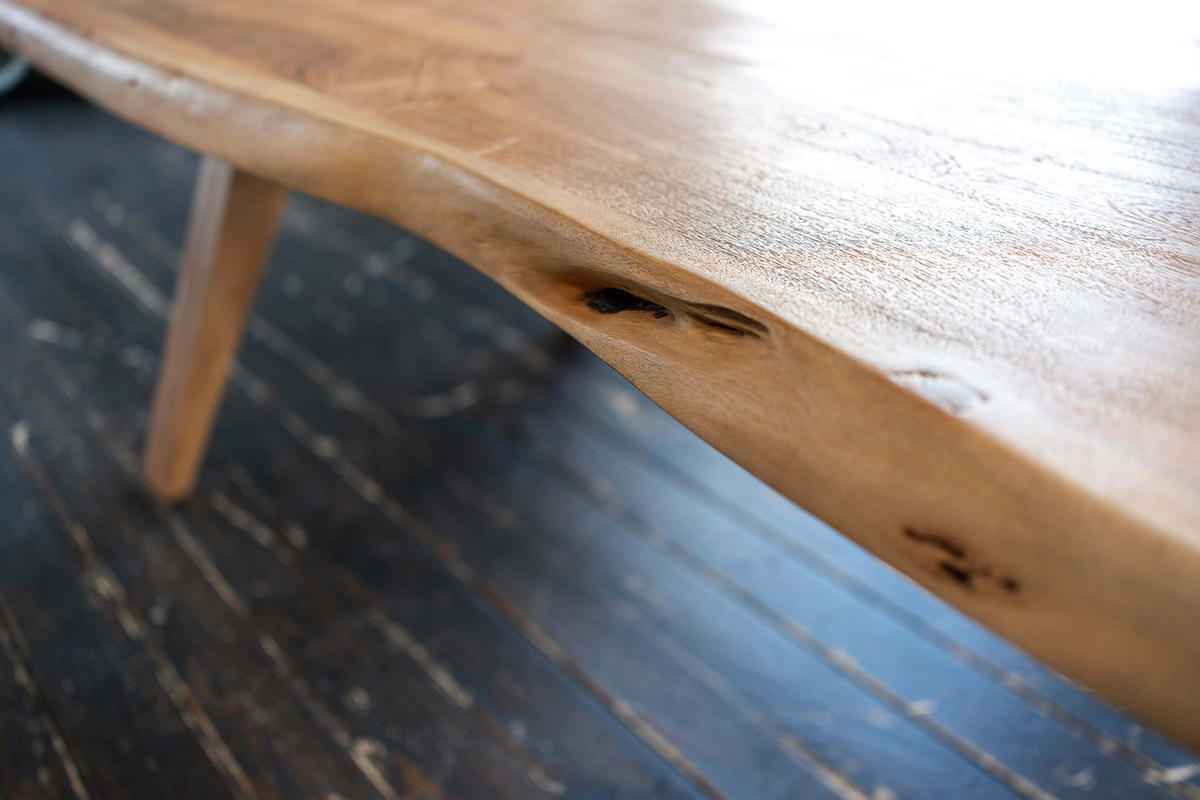 ESSTISCH MIT BAUMKANTE WOODY Braun Akazie - Schwarz/Braun, Akazienholz/Holz (240/100/78cm) - KAWOLA