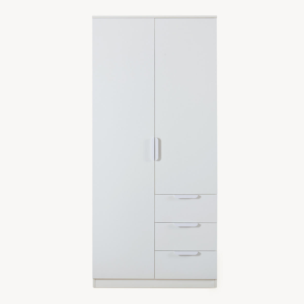 KLEIDERSCHRANK Eiselfing - Weiß, Holzwerkstoff (80/176/52cm) - [en.casa]
