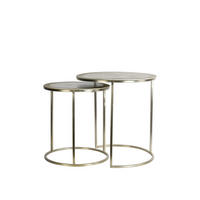 BEISTELLTISCH Talca Gold Ø50/52 cm 2er-Set - Goldfarben, Metall (50/50/52cm) - Light & Living