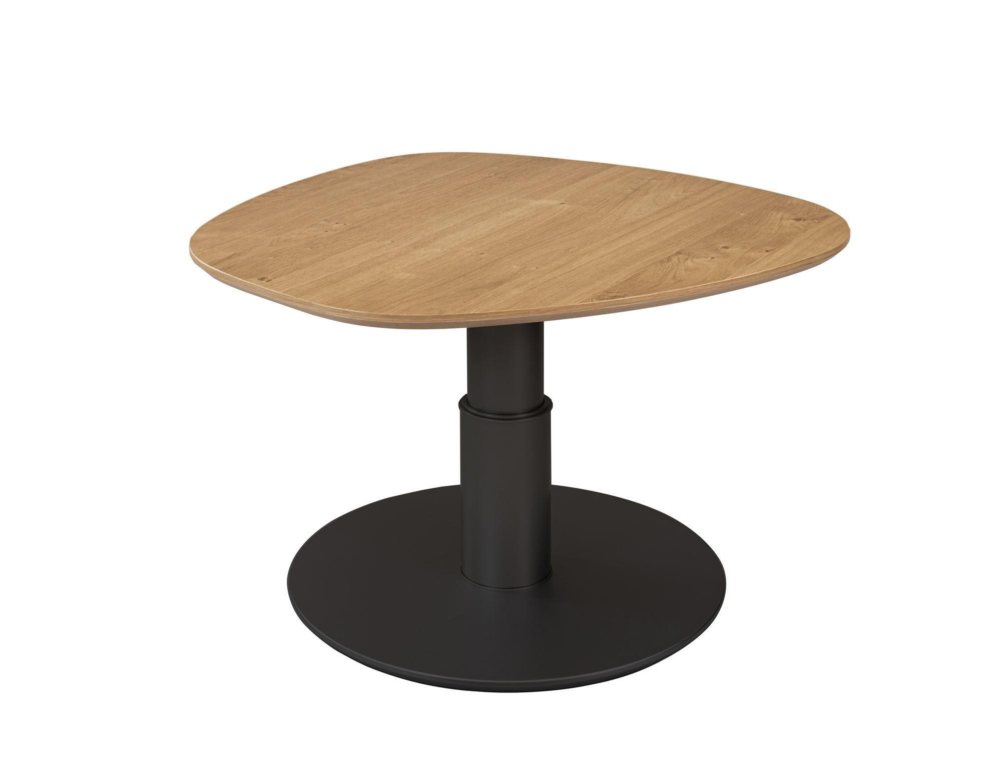 COUCHTISCH Celestina 80x80x39 höhenverstellbar Anthrazit/Wildeiche - Braun, Holz (80/80/39cm) - 58aufmkessel