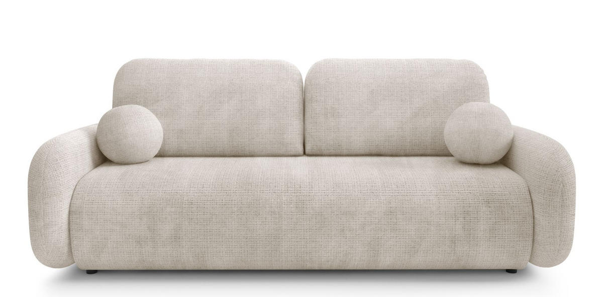 SOFA Beige LEON Mit Schlaffunktion Cremona 14 - Beige, Textil (220/90/92cm) - Sepro Meble