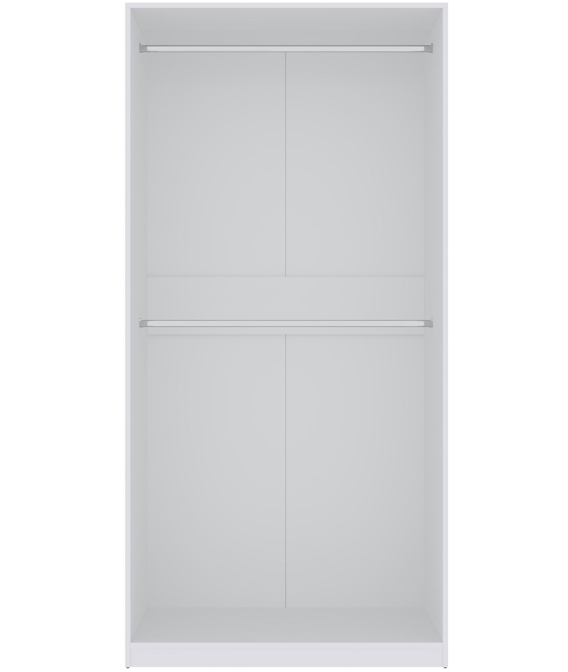 OFFENER-KLEIDERSCHRANK TRES 01 Weiß 100/206/51 cm - Weiß, Holzwerkstoff (100/206/51cm) - Marmex Möbel