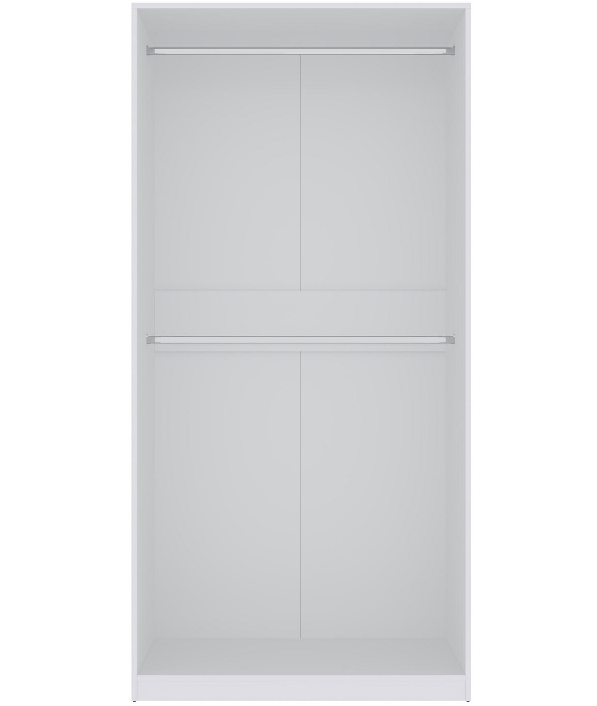 OFFENER-KLEIDERSCHRANK TRES 01 Weiß 100/206/51 cm - Weiß, Holzwerkstoff (100/206/51cm) - Marmex Möbel